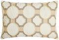 The HomeCentric Luxury Lumbar Pillow Cover Ivory 12"x14" Cotton Linen Embroidery by TheHomeCentric