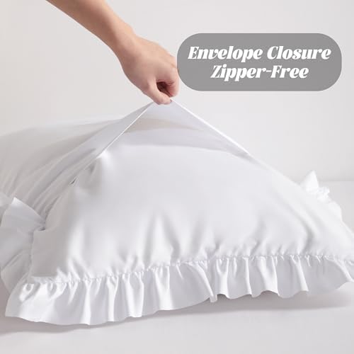 BEDSUM King Ruffled Pillow Shams - Image 5