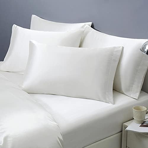 Ersmak Satin Pillowcase Standard Set of 4, Ultra Soft & Silky Satin Pillow Cases by Ersmak