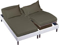 Cottingon 5 PC Split King Sheets Fits 16" Deep, Egyptian Cotton, Dark Grey by COTTINGON