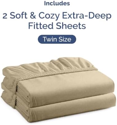CGK Linens 2 Pack Extra Deep Twin Fitted Sheets - Image 4