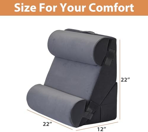 BIEEZZK 4PCS Wedge Pillow Set for After Surgery, Back Pillow for Bed Sitting up - Image 3