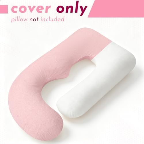 TANOFAR Pregnancy Pillow Cover J Shaped Pink - Image 3