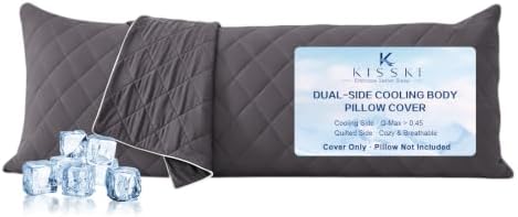 KISSKI Cooling Body Pillow Cover, Quilted Pillowcase by KISSKI