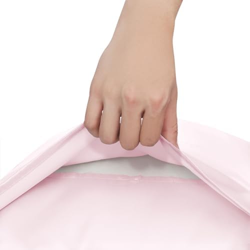 Homiest Blush Pink Ruffle Satin Body Pillow Cover - Image 6