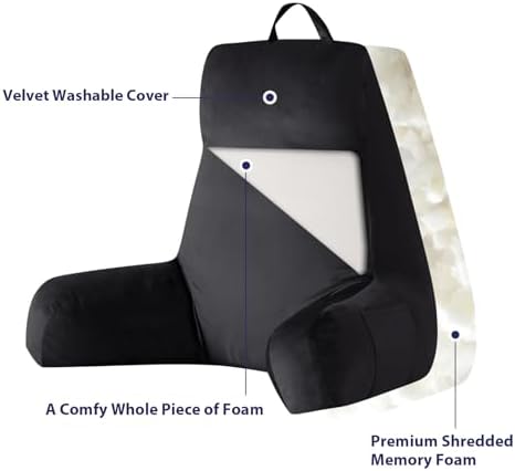 IPYNBAP Back Pillow for Bed Sitting up, Reading Pillow, 24 Inch - Image 4