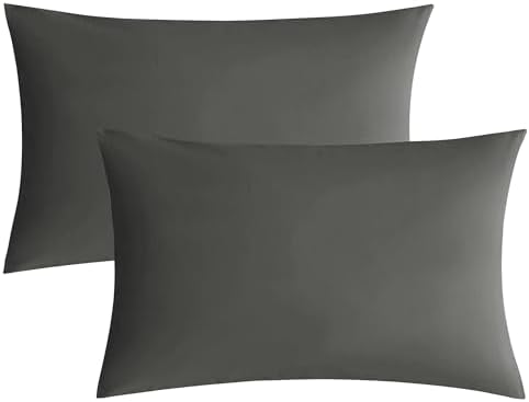 JELLYMONI 100% Washed Cotton Pillowcases, Envelope Closure 2-Pack by JELLYMONI