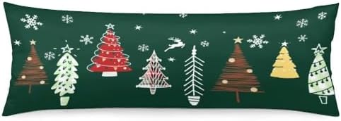 Christmas Forest Green Tree Pillow Cover by AELMARNEE