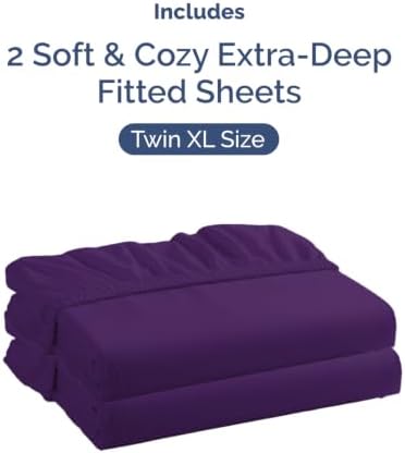 CGK Linens 2 Pack Extra Deep Twin XL Fitted Sheets - Image 4
