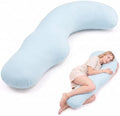 YZ HOME Cooling J Shaped Pregnancy Pillow, Removable Cover by YZHOME