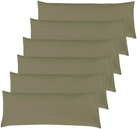 Elegant Comfort 6-PACK Solid Pillowcases 1500 Premium Hotel Quality Microfiber by ELEGANTCOMFORT