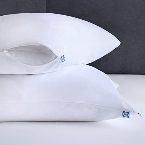 Sealy 100% Cotton Zippered Pillow Protector King 2 Pack - Image 5