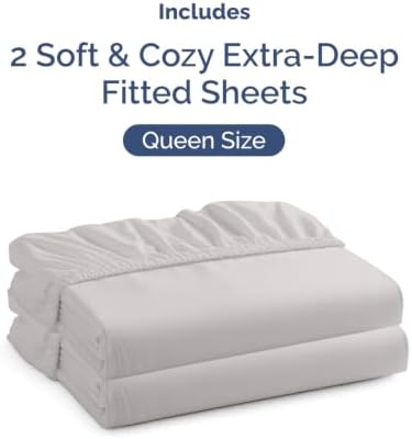 CGK Linens 2 Pack Extra Deep Queen Fitted Sheets - Image 4