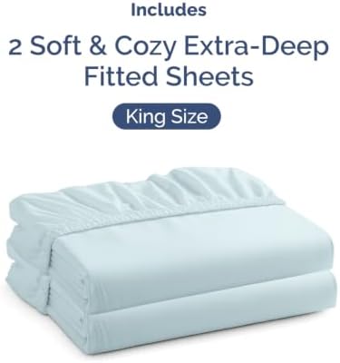 CGK Linens 2 Pack Extra Deep King Fitted Sheets - Image 4