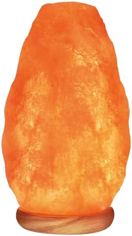 WBM LLC Himalayan Glow Natural Pink Salt Lamp, Crystal Salt Lamp Night Light with (ETL Certified) Brightness Control Dimmer Switch, Wooden Base & Salt Lamps Bulb | 6-8 LBS, Model Number: 1001 by HIMALAYANGLOW
