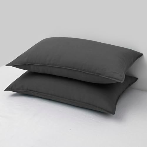 CHUFFED Linen Pillow Cases 2 Pack 100% Linen Queen Pillowcases, Breathable and - Image 7