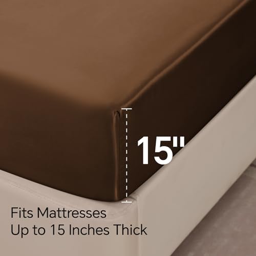 BEDELITE Satin Sheets California King Size Bed Set, 4 Pieces - Image 6