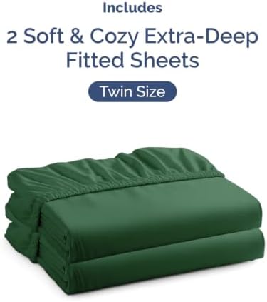 CGK Linens 2 Pack Extra Deep Twin Fitted Sheets - Image 4