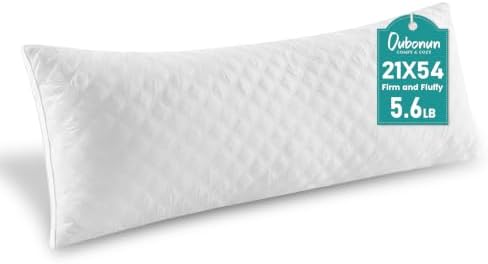 Oubonun Full Body Pillow for Side Sleeper, Adjustable Firm Long Bed Pillow by Oubonun