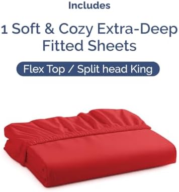 CGK Linens Extra Deep Flex Top Split Head King Fitted Sheet Only - Image 4