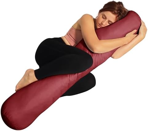 8x48 Round Body Pillow, Adjustable Bolster by Pillowable