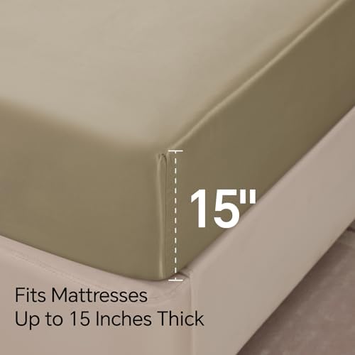 BEDELITE Satin Sheets Full Size Bed Set, 4 Pieces - Image 6