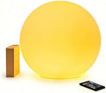 Fun RGBW LED Ball Light with Remote, 16 inch Rechargeable Globe Floor Lamp by COPU