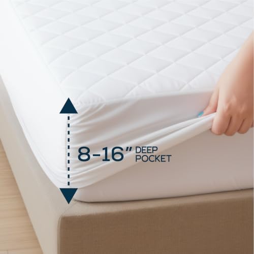 Bulk 10-Pack Full Hotel Quilted Mattress Pad - Image 4