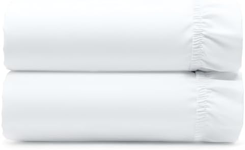 Pack of 2 Soft Natural 100% Cotton Sateen Twin XL Fitted Sheet by CaliforniaDesignDen