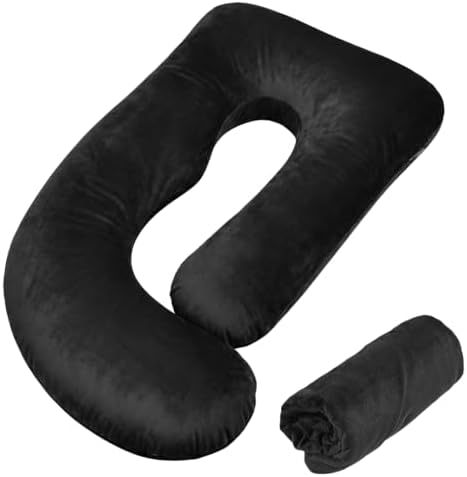 Pregnancy Pillow Cover J-shaped Replacement Pillowcase, Full Body Pillow Case by GFU