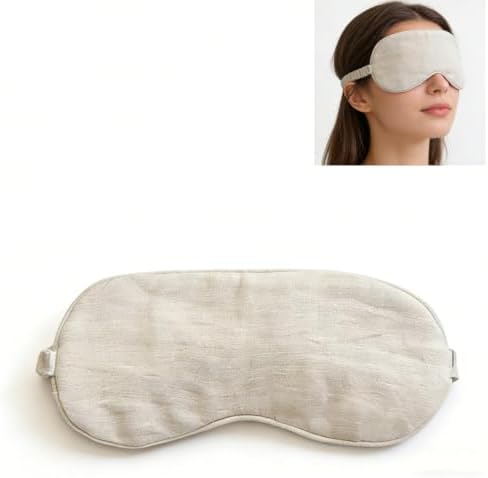 100% Pure Linen Sleep Mask Blackout Eye Mask by Unknown