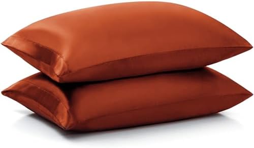 Ersmak Satin Pillowcase Queen Set of 2, Wrinkle Fade Resistant Pillow Covers - Image 2