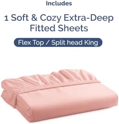 CGK Linens Extra Deep Flex Top Split Head King Fitted Sheet - Image 4