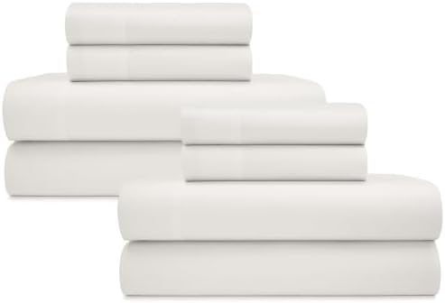 California Design Den 2 Pack Organic Cotton Full Bed Sheets Set, True Ivory by CaliforniaDesignDen