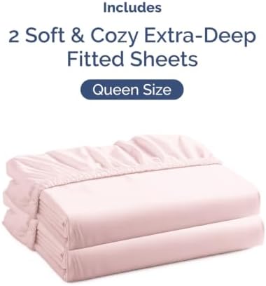 CGK Linens 2 Pack Extra Deep Queen Fitted Sheets - Image 4