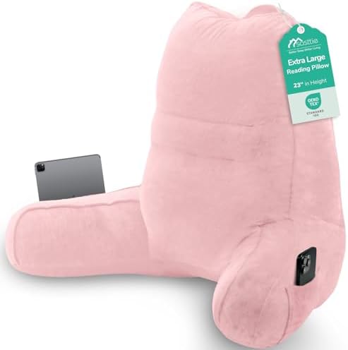 Sasttie Reading Pillow for Bed, Back Pillow for Sitting Up by SASTTIE
