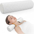 3.9" Small Neck Roll Memory Foam Pillow Cylinder, Detachable Cover by Unknown