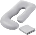 Hahafelt Cooling Pregnancy Pillow Cover 59 Inch Large J Shaped Full Body by Hahafelt