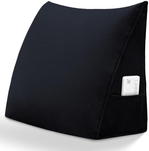 Small Triangular Reading Pillow Bed Wedge Headboard Pillow, Back Support Pillow by Bncktrd
