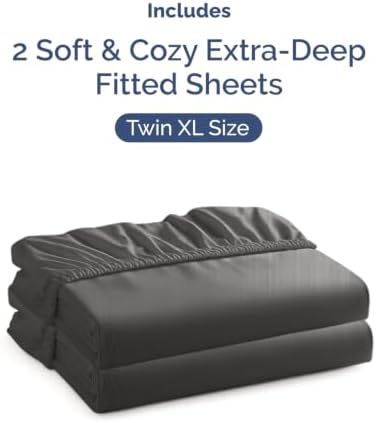 CGK Linens 2 Pack Extra Deep Twin XL Fitted Sheets - Image 4