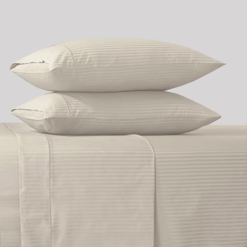 Feather & Stitch 100% Cotton Sateen 500 TC King Size Bed Sheet Set - Image 4