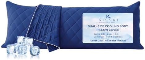 KISSKI Cooling Body Pillow Cover, Quilted Pillowcase by KISSKI