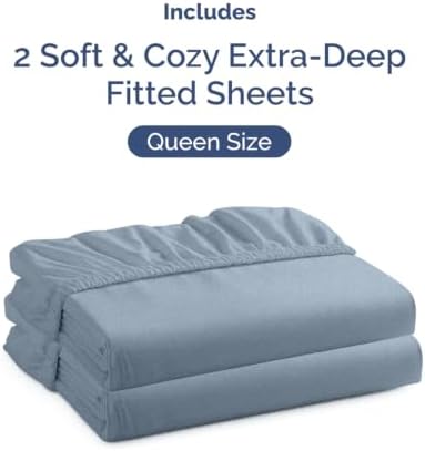 CGK Linens 2 Pack Extra Deep Queen Fitted Sheets - Image 4