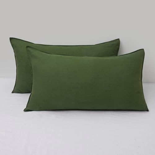 CHUFFED Linen Pillowcases 2 Pack 100% Linen Standard Pillow Cases, Breathable by Chuffed