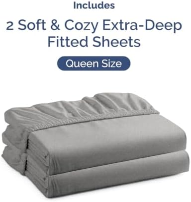 CGK Linens 2 Pack Extra Deep Queen Fitted Sheets - Image 4