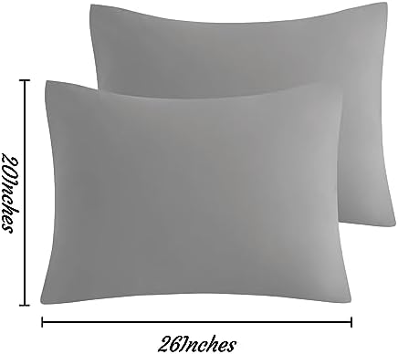 NTBAY Standard Microfiber Pillowcases, Smoke Grey - Image 3