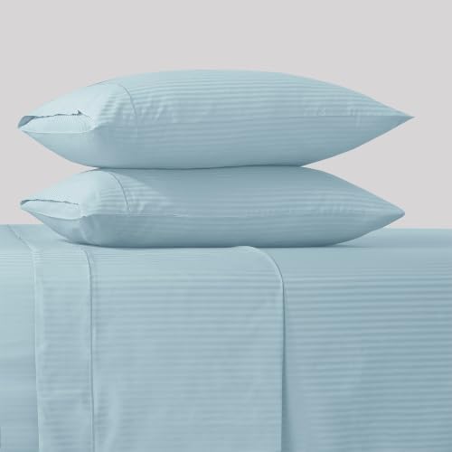 Feather & Stitch 100% Cotton Sateen 500 TC Twin Size Bed Sheet Set - Image 4