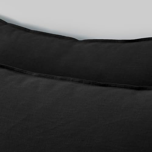 CHUFFED 100% French Linen Pillow Cases King Size Set of 2, Luxury Washed Flax - Image 7