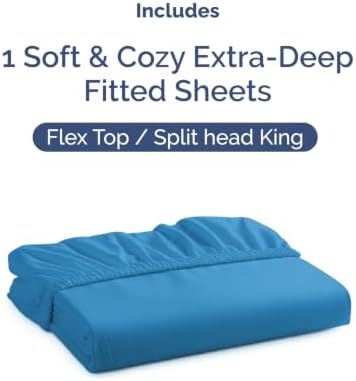 CGK Linens Extra Deep Flex Top Split Head King Fitted Sheet - Image 4