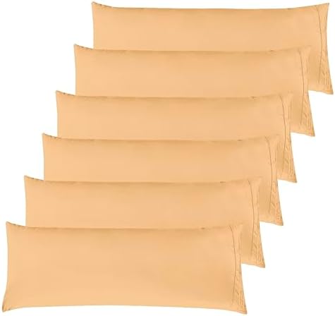 Elegant Comfort 6-PACK Solid Pillowcases 1500 Premium Hotel Quality Microfiber by ELEGANTCOMFORT